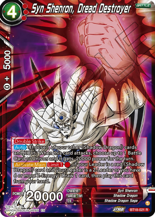 Syn Shenron, Dread Destroyer - BT18-021 (Normal) Near Mint_Normal