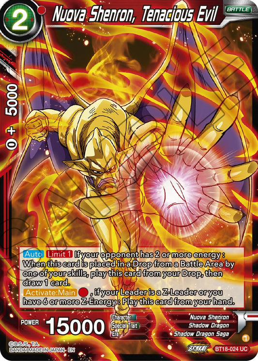 Nuova Shenron, Tenacious Evil - BT18-024 (Normal) Near Mint_Normal