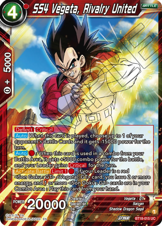 SS4 Vegeta, Rivalry United - BT18-015 (Normal) Near Mint_Normal