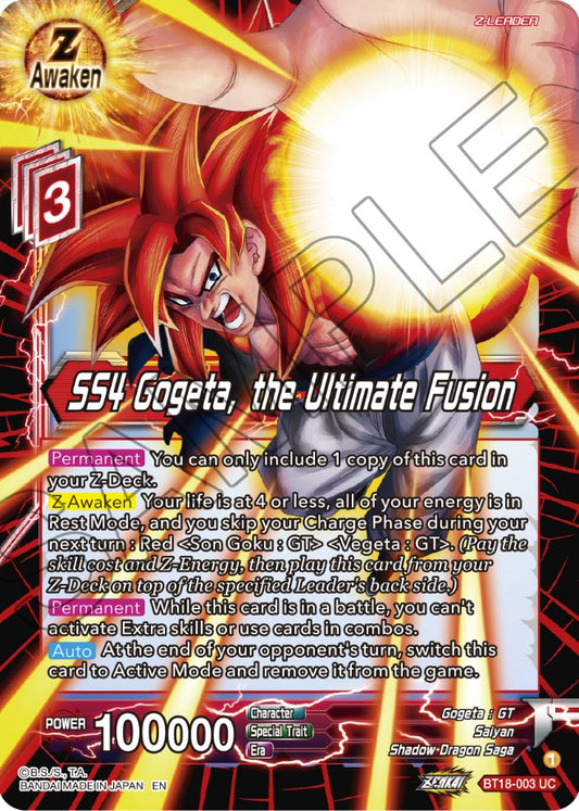 SS4 Gogeta, the Ultimate Fusion - BT18-003 (Normal) Near Mint_Normal