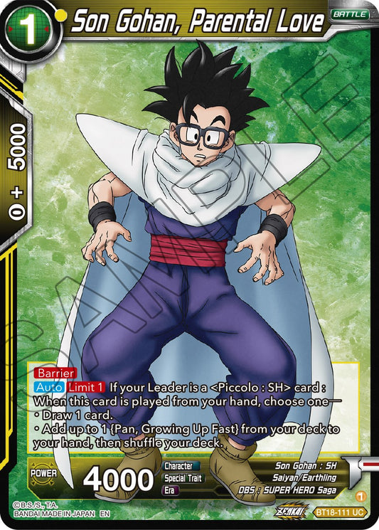 Son Gohan, Parental Love - BT18-111 (Normal) Near Mint_Normal