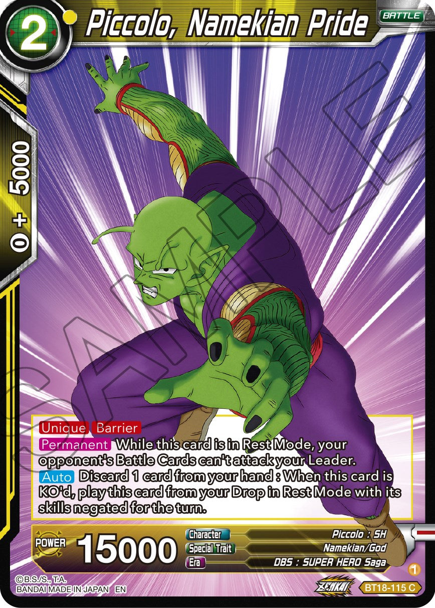 Piccolo, Namekian Pride - BT18-115 (Normal) Near Mint_Normal