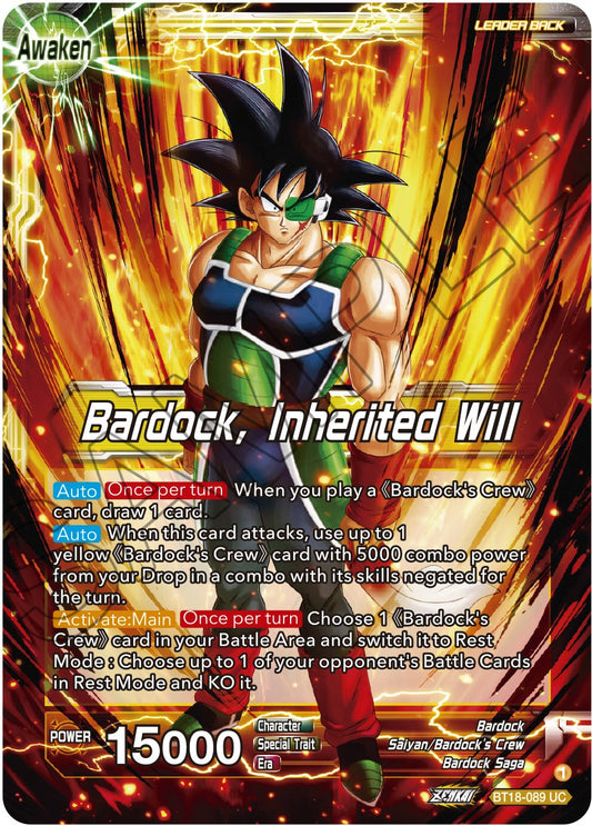 Bardock's Crew // Bardock, Inherited Will - BT18-089 (Normal) Near Mint_Normal