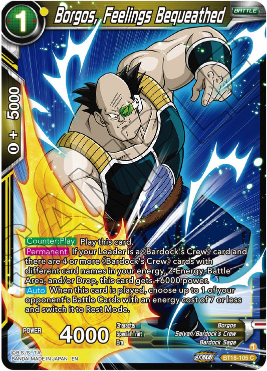 Borgos, Feelings Bequeathed - BT18-105 (Foil) Near Mint_Foil