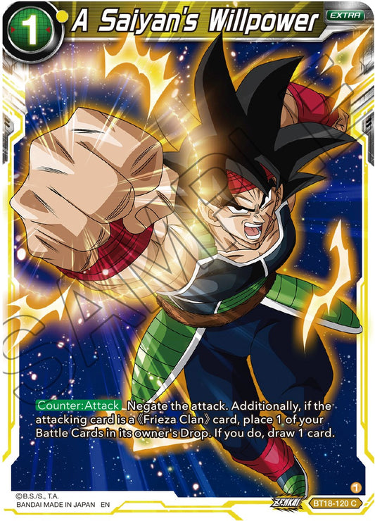 A Saiyan's Willpower - BT18-120 (Normal) Near Mint_Normal