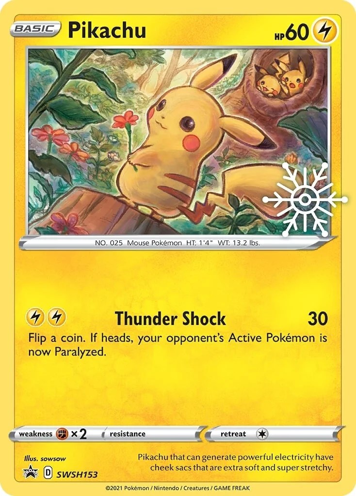 Pikachu - SWSH153 (Holiday Calendar) (Holo)