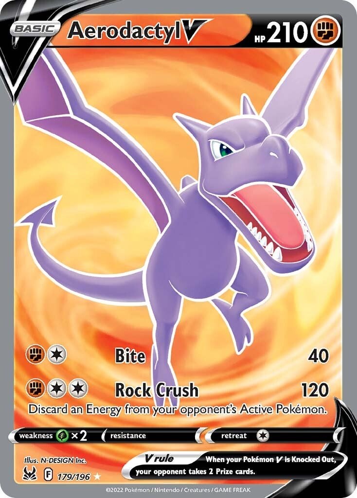 Aerodactyl V (Full Art) - 179/196 (Holo)