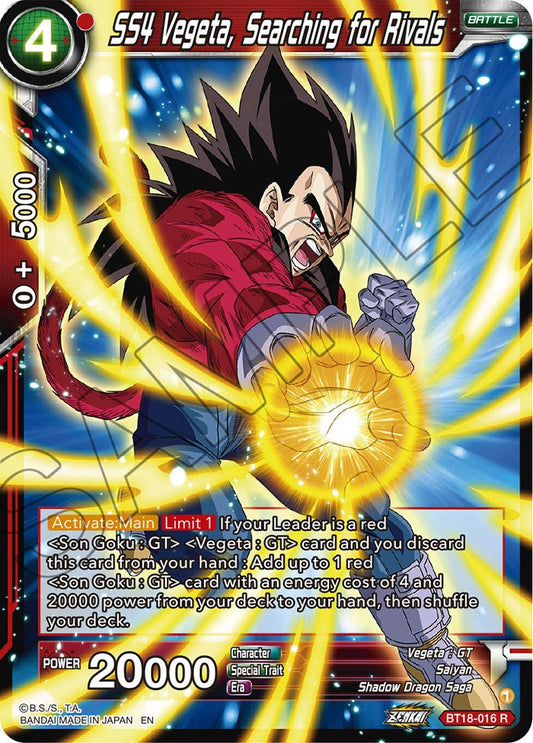 SS4 Vegeta, Searching for Rivals - BT18-016 (Normal) Near Mint_Normal
