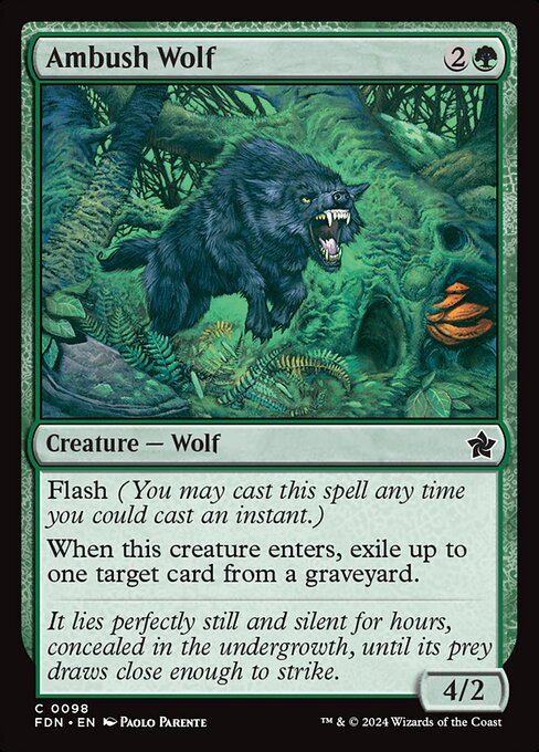 Ambush Wolf (Non Foil) near_mint