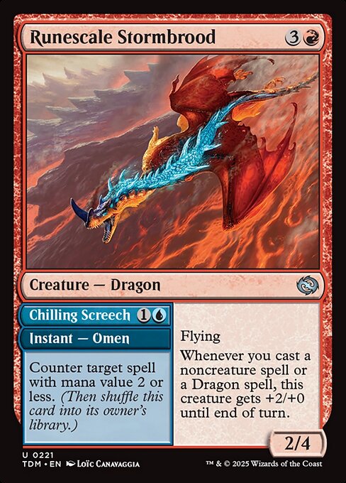 Runescale Stormbrood // Chilling Screech - 221 (Normal) Near Mint_Non-Foil