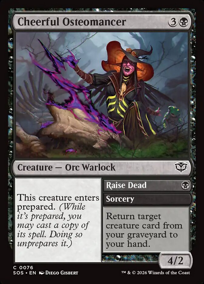Cheerful Osteomancer // Raise Dead - 76 (Foil)