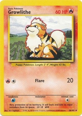 Growlithe - 028/102 (Non-Foil)