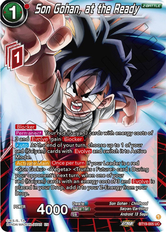 Son Gohan, at the Ready - BT19-005 (Normal) Near Mint_Normal