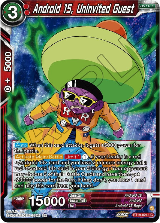 Android 15, Uninvited Guest - BT19-024 (Normal) Near Mint_Normal