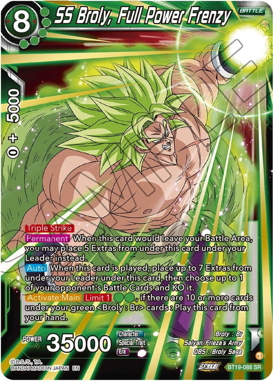 SS Broly, Full Power Frenzy - BT19-088 (Foil) Near Mint_Foil