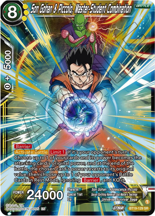 Son Gohan & Piccolo, Master-Student Combination - BT19-129 (Foil) Near Mint_Foil