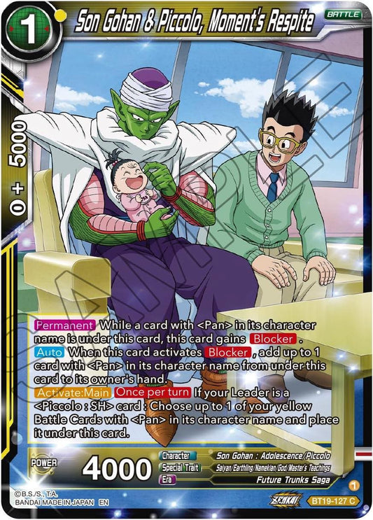 Son Gohan & Piccolo, Moment's Respite - BT19-127 (Normal) Near Mint_Normal