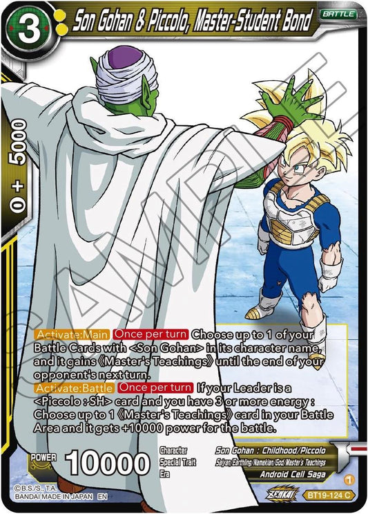 Son Gohan & Piccolo, Master-Student Bond - BT19-124 (Normal) Near Mint_Normal