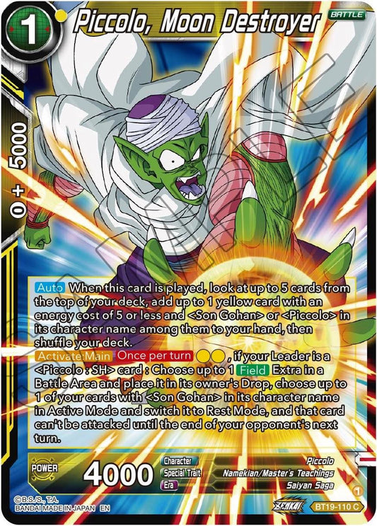 Piccolo, Moon Destroyer - BT19-110 (Normal) Near Mint_Normal