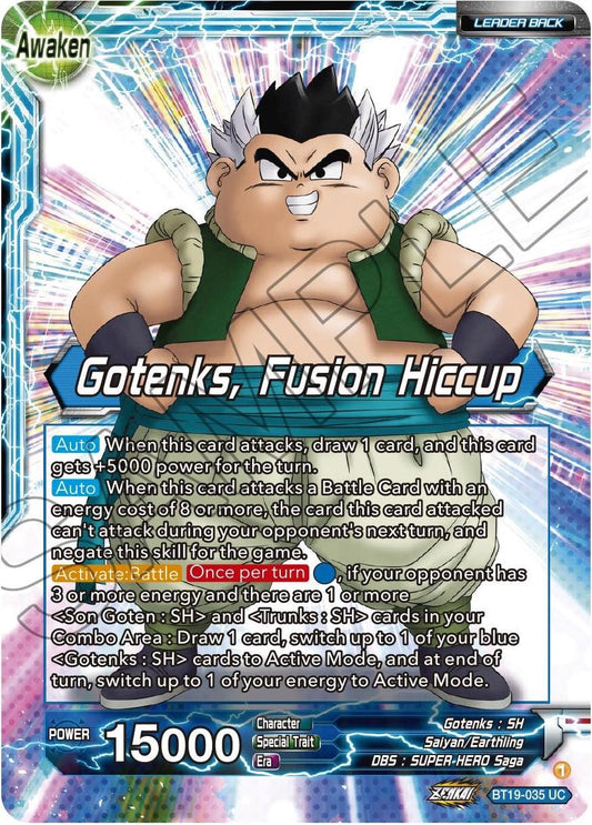 Son Goten & Trunks // Gotenks, Fusion Hiccup - BT19-035 (Normal) Near Mint_Normal
