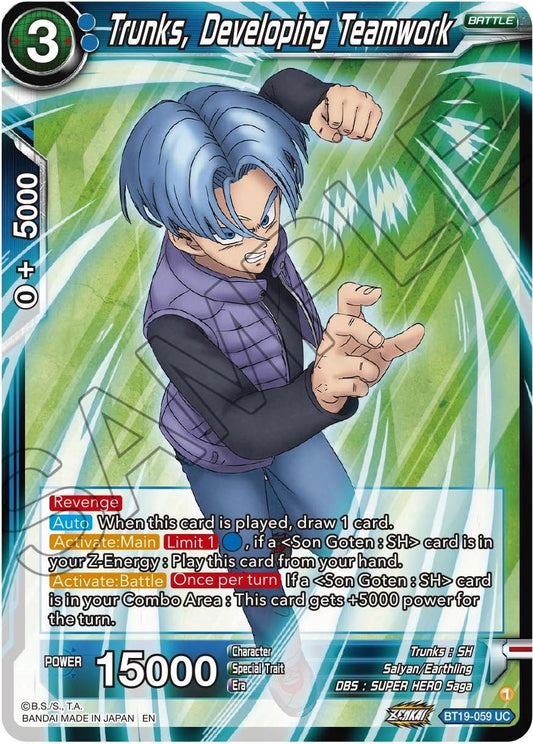 Trunks, Developing Teamwork - BT19-059 (Normal) Near Mint_Normal