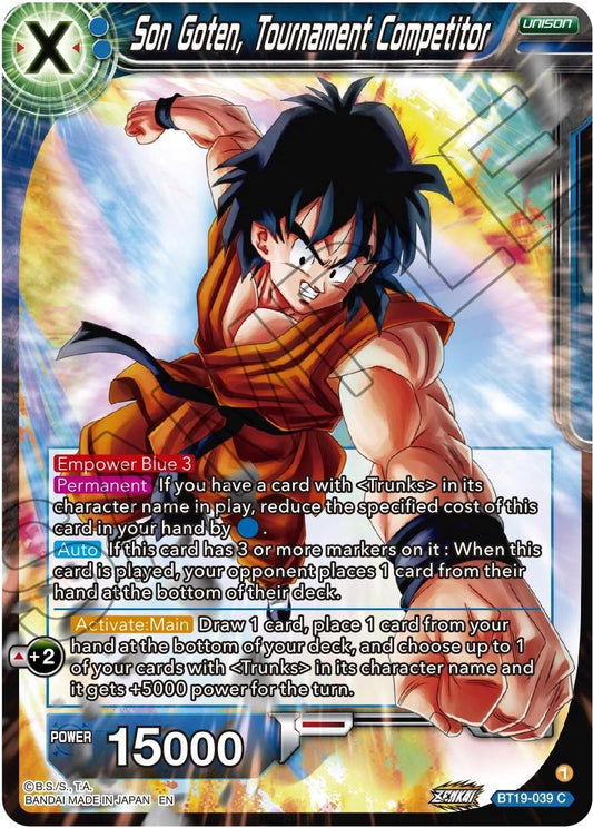 Son Goten, Tournament Competitor - BT19-039 (Normal) Near Mint_Normal