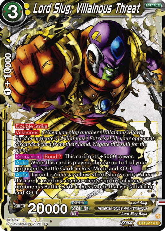 Lord Slug, Villainous Threat - BT19-114 (Normal) Near Mint_Normal