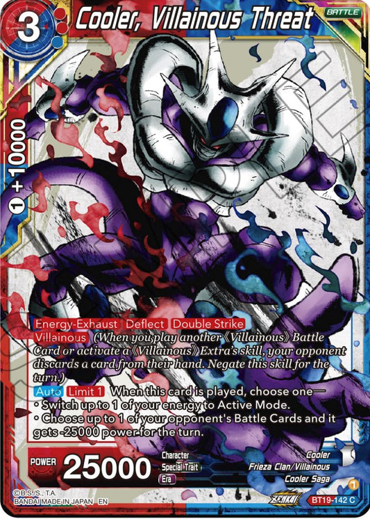 Cooler, Villainous Threat - BT19-142 (Normal) Near Mint_Normal