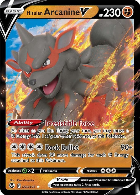Hisuian Arcanine V - 090/195 (Holo)
