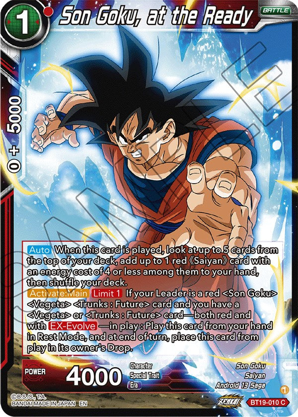 Son Goku, at the Ready - BT19-010 (Normal) Near Mint_Normal