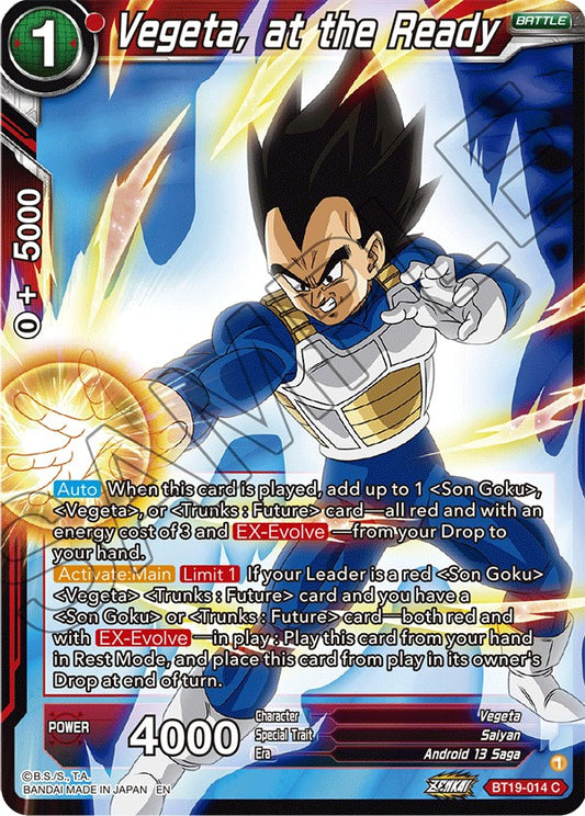 Vegeta, at the Ready - BT19-014 (Normal) Near Mint_Normal
