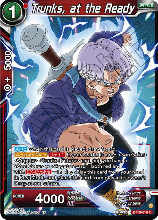 Trunks, at the Ready - BT19-016 (Normal) Near Mint_Normal