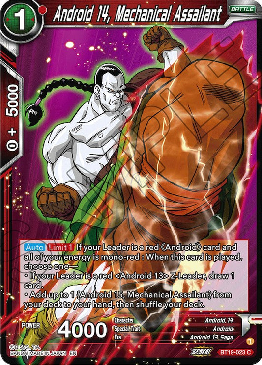 Android 14, Mechanical Assailant - BT19-023 (Normal) Near Mint_Normal