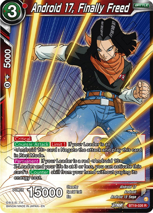 Android 17, Finally Freed - BT19-026 (Normal) Near Mint_Normal