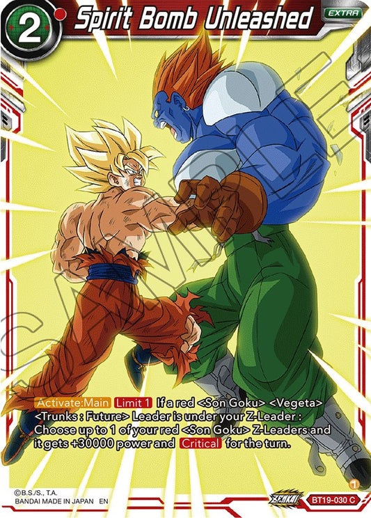 Spirit Bomb Unleashed - BT19-030 (Normal) Near Mint_Normal