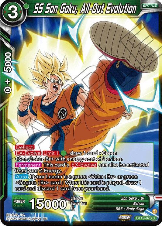 SS Son Goku, All-Out Evolution - BT19-078 (Normal) Near Mint_Normal