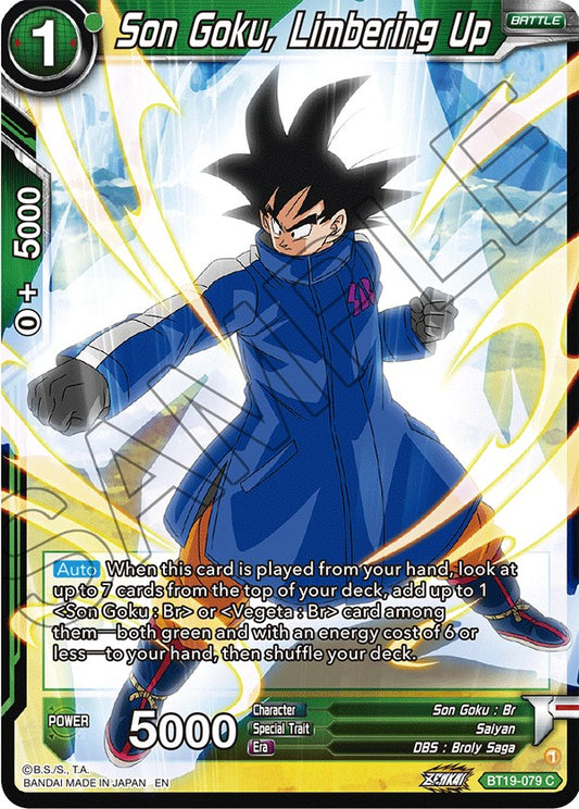Son Goku, Limbering Up - BT19-079 (Normal) Near Mint_Normal