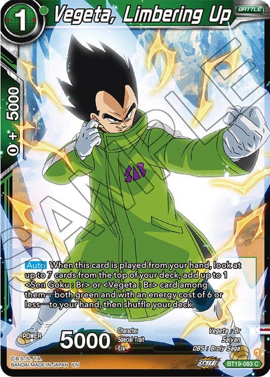 Vegeta, Limbering Up - BT19-083 (Normal) Near Mint_Normal