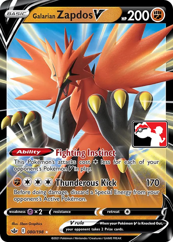 Galarian Zapdos V - 080/198 (Holo)