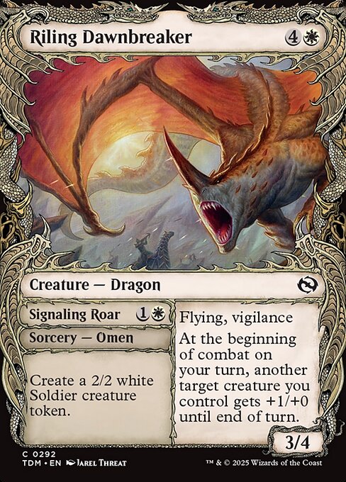 Riling Dawnbreaker // Signaling Roar - 292 (Foil) Near Mint_Foil