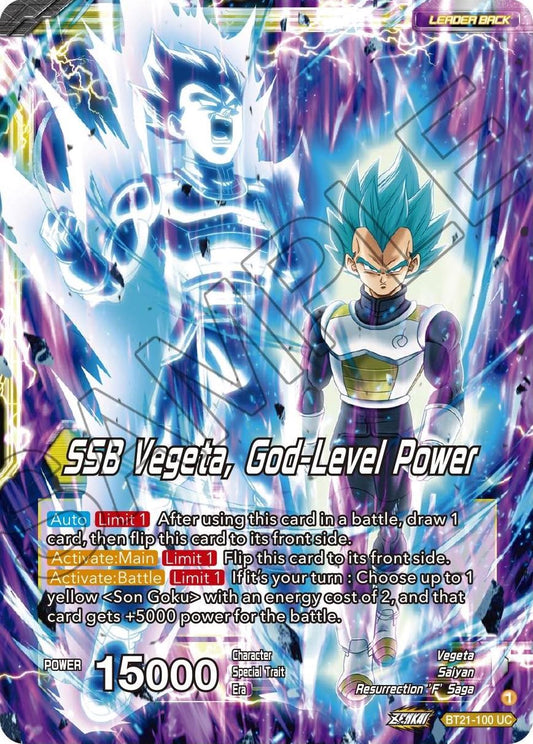 SSB Son Goku // SSB Vegeta, God-Level Power - BT21-100 (Normal) Near Mint_Normal