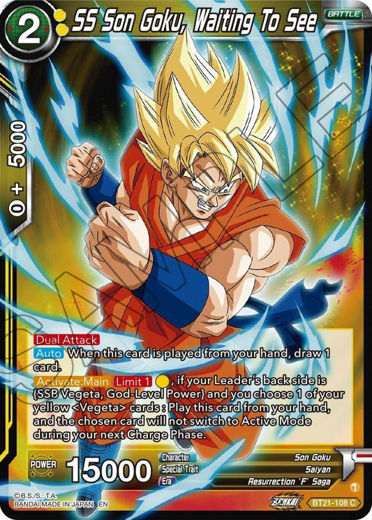 SS Son Goku, Waiting To See - BT21-108 (Normal) Near Mint_Normal
