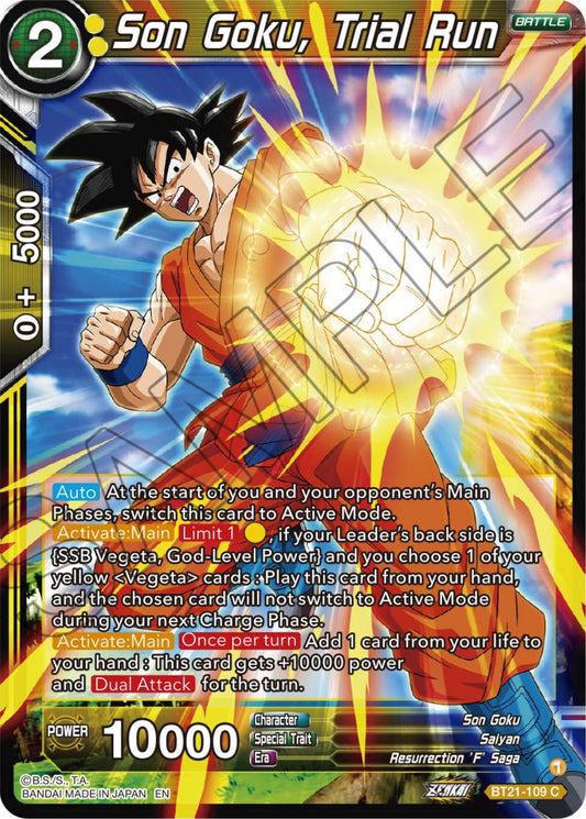Son Goku, Trial Run - BT21-109 (Normal) Near Mint_Normal