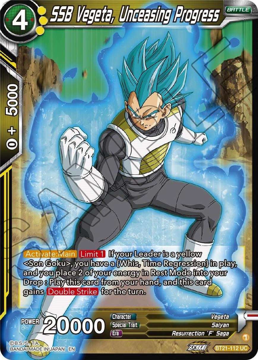 SSB Vegeta, Unceasing Progress - BT21-112 (Normal) Near Mint_Normal