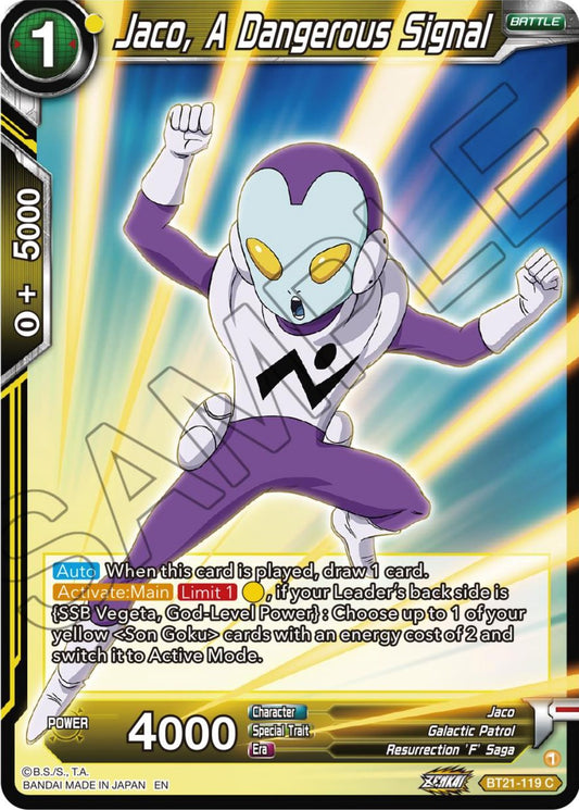 Jaco, A Dangerous Signal - BT21-119 (Normal) Near Mint_Normal