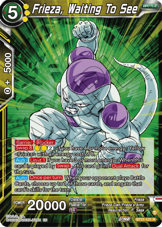 Frieza, Waiting To See - BT21-121 (Normal) Near Mint_Normal