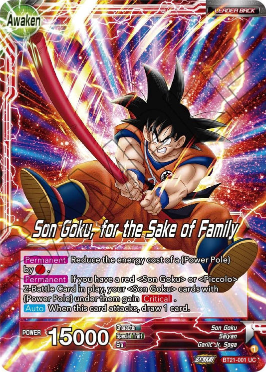 Son Goku // Son Goku, for the Sake of Family - BT21-001 (Normal) Near Mint_Normal