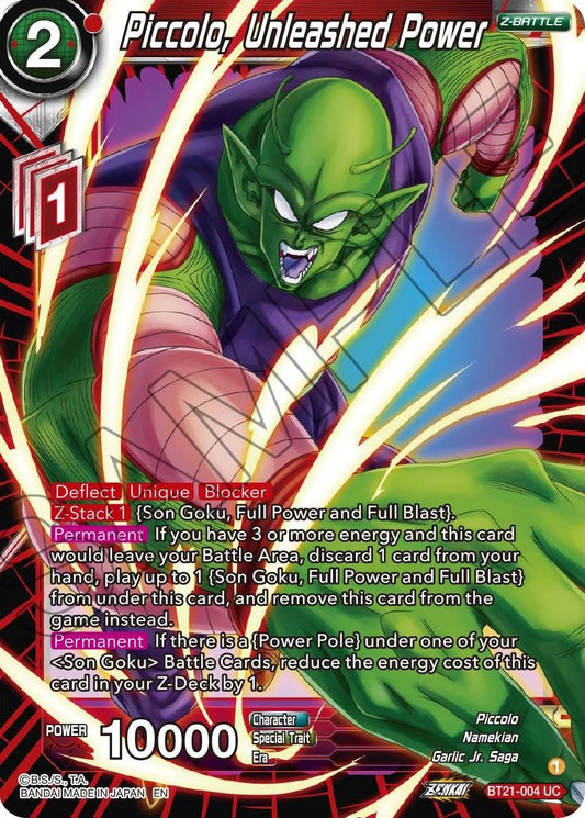 Piccolo, Unleashed Power - BT21-004 (Normal) Near Mint_Normal