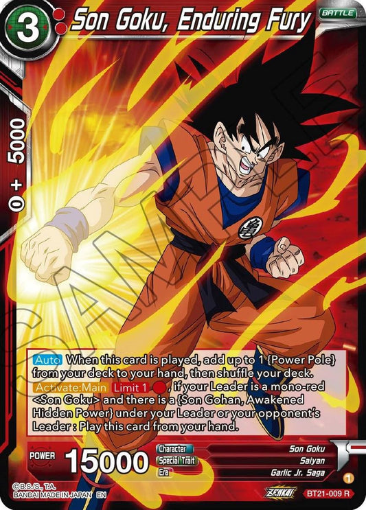 Son Goku, Enduring Fury - BT21-009 (Foil) Near Mint_Foil