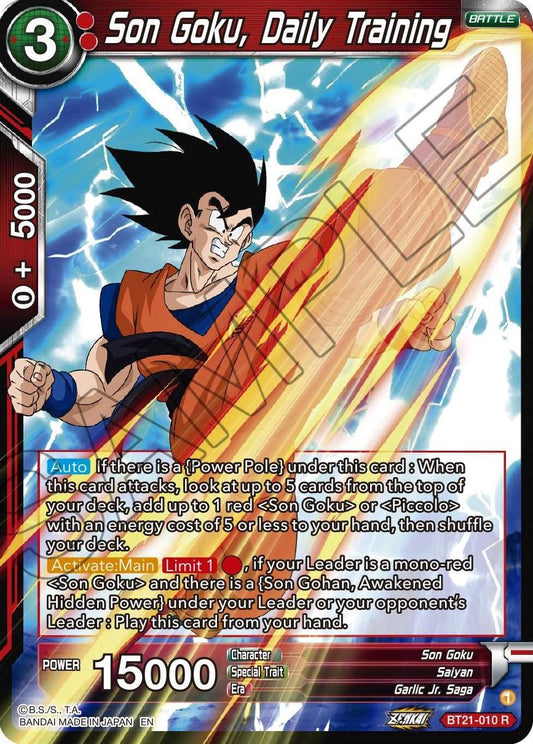 Son Goku, Daily Training - BT21-010 (Foil) Near Mint_Foil